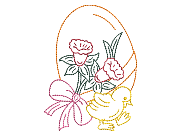 Cute Chick Egg Embroidery: A Seasonal Charm for Holiday Crafts