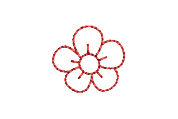 Flower Doodle Redwork Design Review