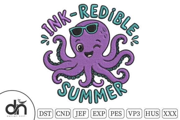 Ink-redible Summer Octopus Embroidery Design Review