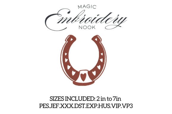 Lucky Horseshoe Embroidery Design