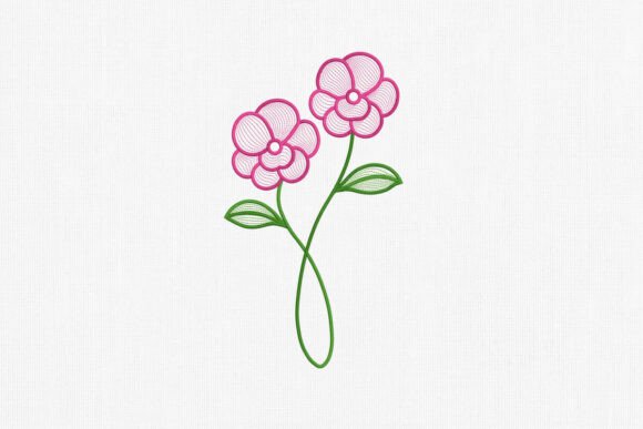 Minimal Flower Line Embroidery Design Review for Business Branding