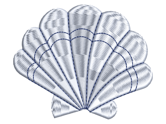 Minimal Shell Embroidery
