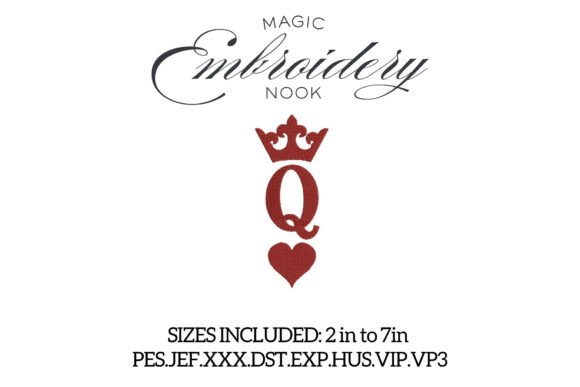 Q for Queen Digital Embroidery: A Regal Touch for Seasonal Crafts