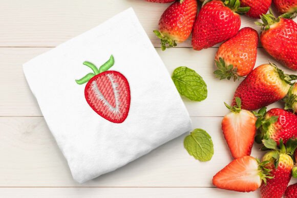 Sliced Strawberry Mini Embroidery: Cute, Versatile, and Ready for Real Projects