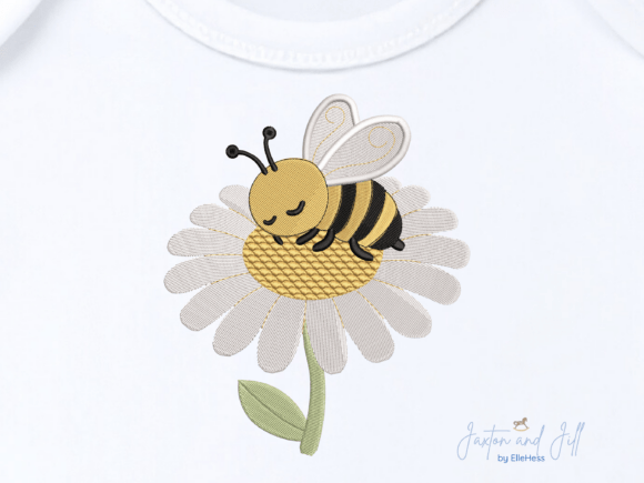 Soft Spring Charm: A Designer’s Review of the Sleeping Bee on Daisy Embroidery Design